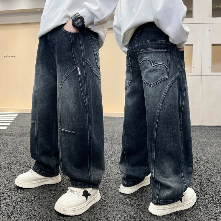 童装男童秋装裤子春秋款2025新款牛仔裤中大童长裤男孩儿童秋季潮