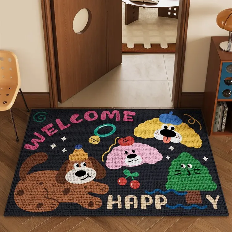 入户门地垫卡通进门垫玄关防滑耐脏地毯入门户门外卡通脚垫xxv