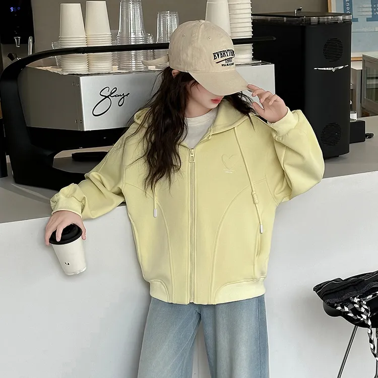 女童春季外套2025新款女大童春秋款洋气连帽长袖上衣儿童春款卫衣