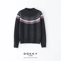 Dokky「爱尔兰之歌」定织100绵羊毛.费尔岛提花.慵懒软糯毛衣D0233