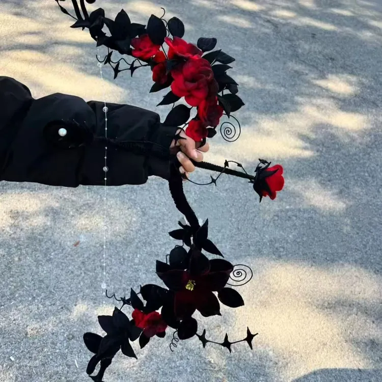 【荆棘玫瑰】万圣节荆棘玫瑰弓箭扭扭棒发箍花环手持棒材料包