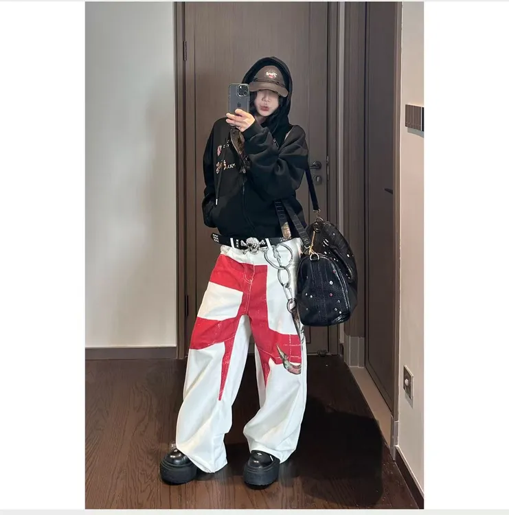 牛仔裤女直筒宽松春季秋冬2025年新款高腰新款时尚洋气百搭女装