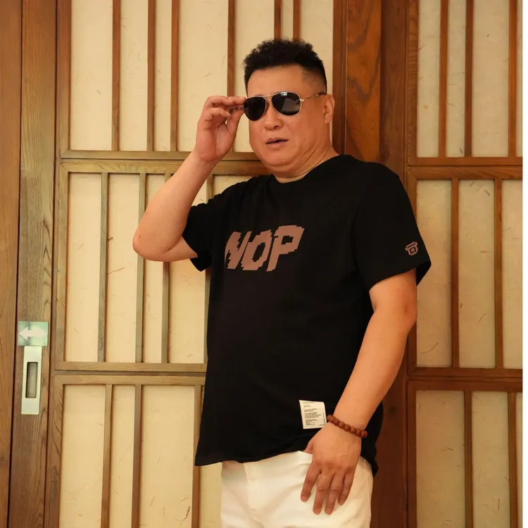  大码男士时尚百搭夏季潮流经典休闲圆领宽松短袖T恤衫男款半袖DQ