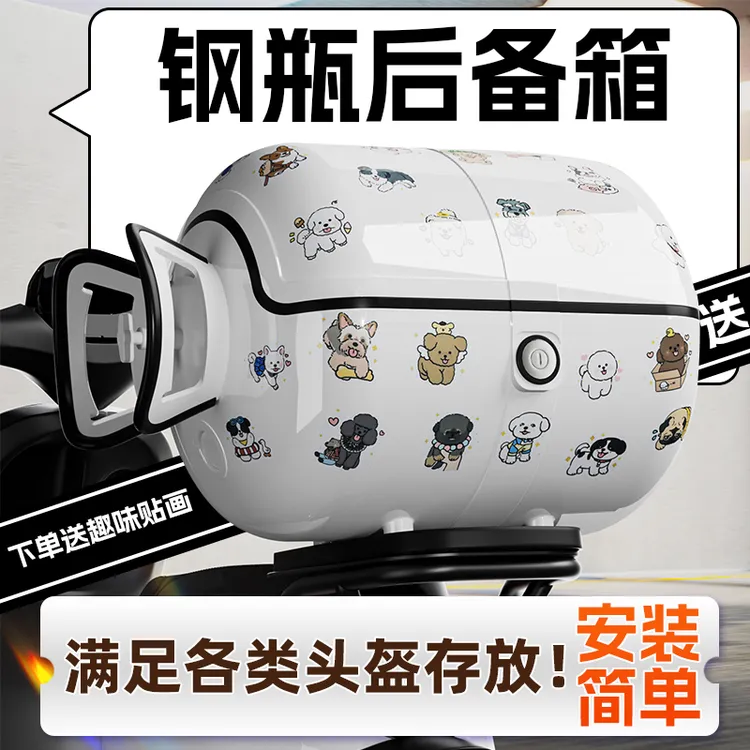 摩托车后备箱适用九号电动车后尾箱电动车大容量踏板车煤气罐尾箱