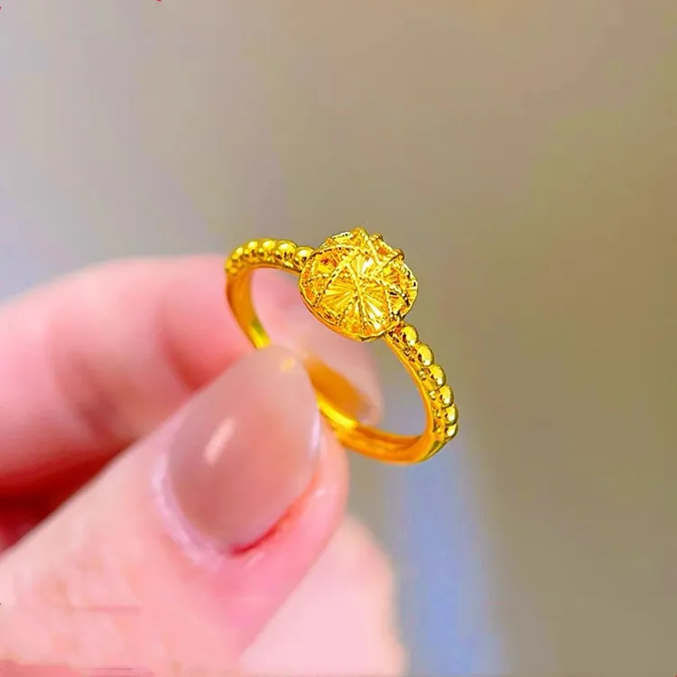 铜合金戒指 小方糖戒指女轻奢高级感时尚指戒小众开口可调节