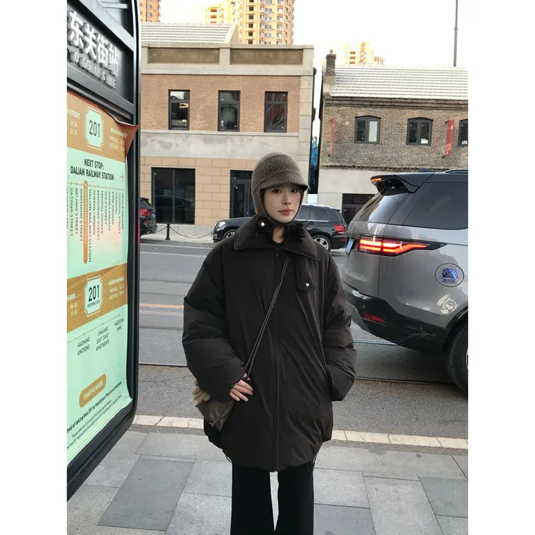 ZHONG HE · 滕捣捣 25冬新款90鸭绒中长款宽松保暖羽绒服外套女