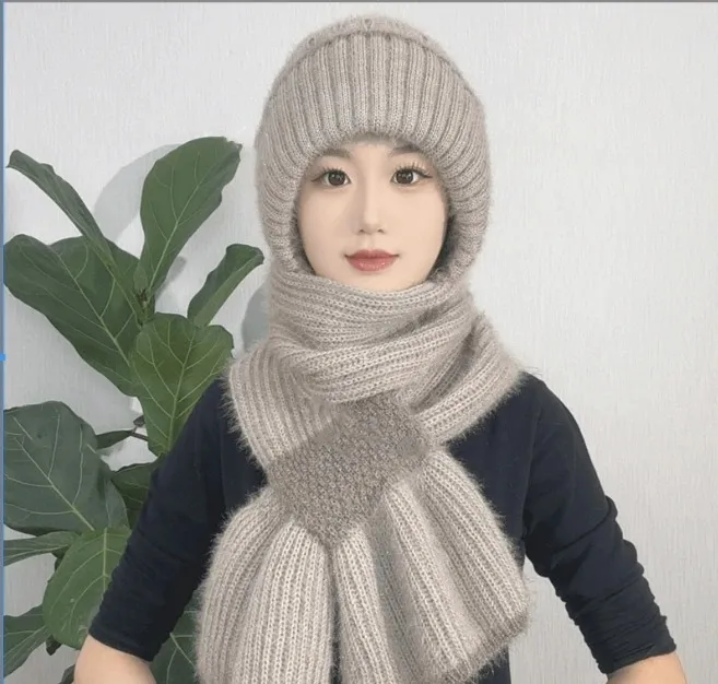 秋季秋冬帽子东北加绒抗寒女士帽护耳帽骑车防寒加绒针织时尚百搭