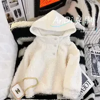 〖ANDI〗订制冬款新款中大童洋气时尚毛毛连帽卫衣5311