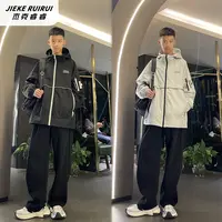 【现货-童】秋季潮牌时尚拉链开衫连帽外套大童亲子上衣杰克睿睿潮