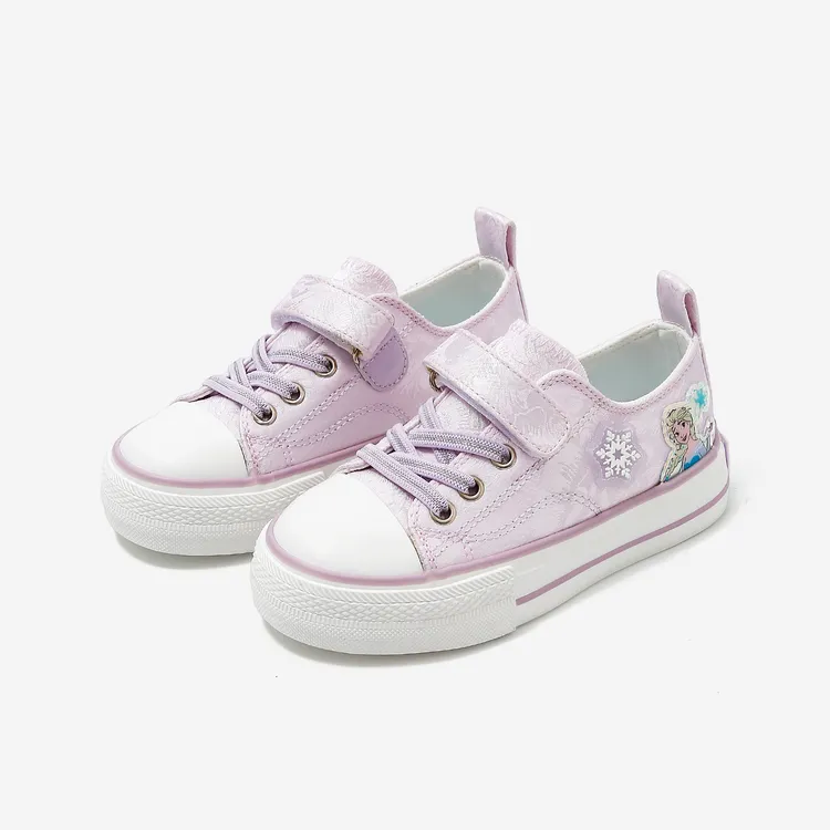 迪士尼童鞋2025春款女童中大童休闲时尚爱莎公主软底透气帆布鞋
