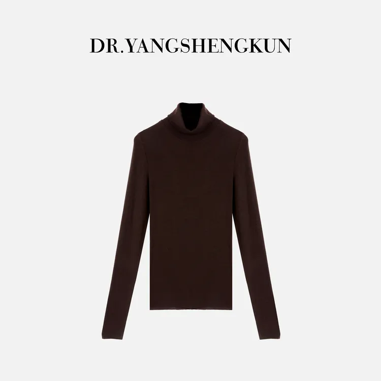 杨圣坤2025冬季韩国婴儿肌'桑蚕丝羊绒混纺高领打底衫ES25101301