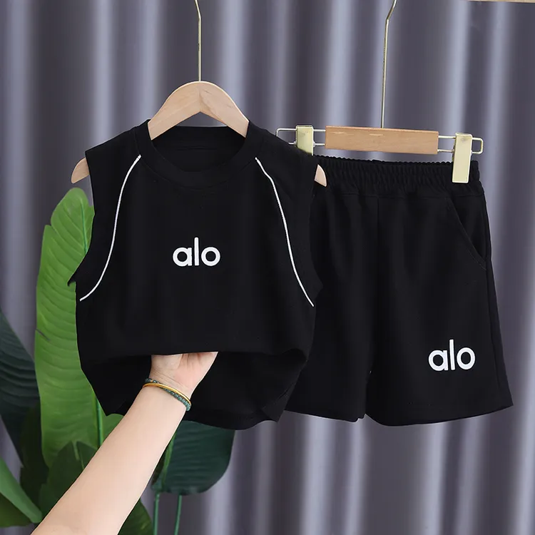 【厂家直销】2025最新款儿童背心套装清凉透气舒适中小童坎肩两件套