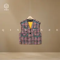 少女时代！羊毛粗花呢原创重工马甲！GZ5037