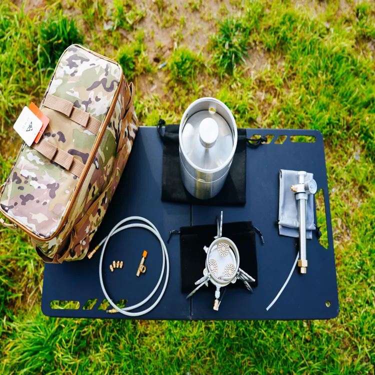 三炉头户外酒精炉便携内置气筒 cnc 主体精准控火大功率节能环保