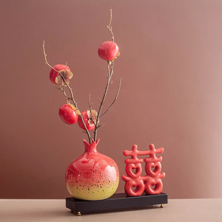 婚庆喜庆结婚婚房双喜摆件桌面客厅电视柜玄关酒柜创意家居装饰品