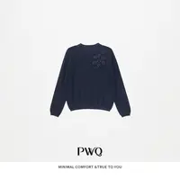 【雾里看花】上衣立体花朵刺绣绵羊-毛针织衫MSCC-259159-QZ