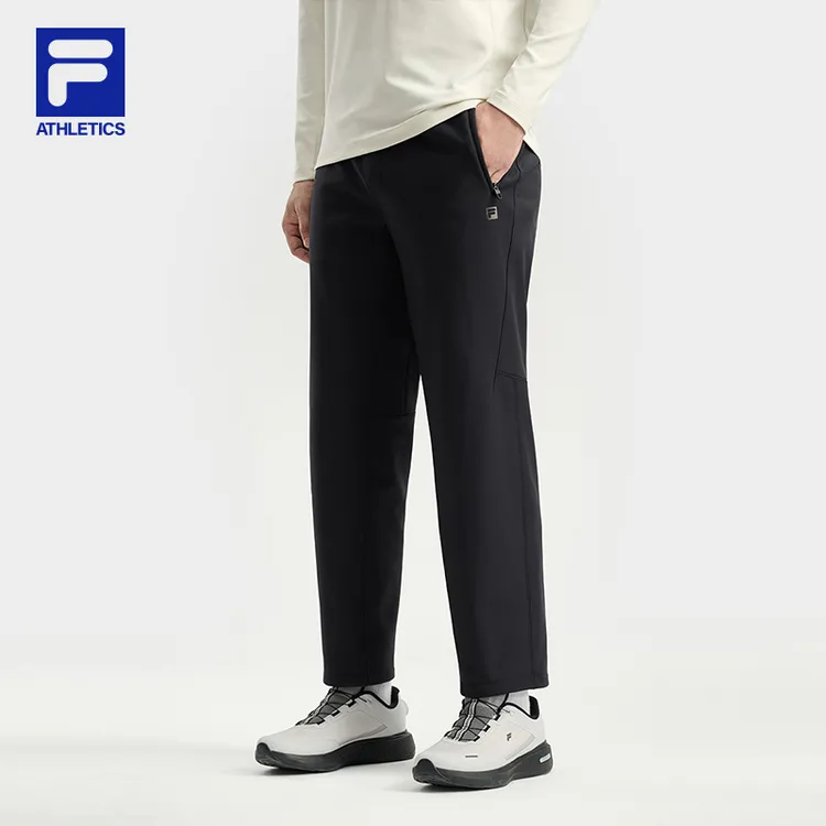 Fila/斐乐男士长裤【加绒保暖】秋冬厚款弹力舒适运动裤A11M541810F