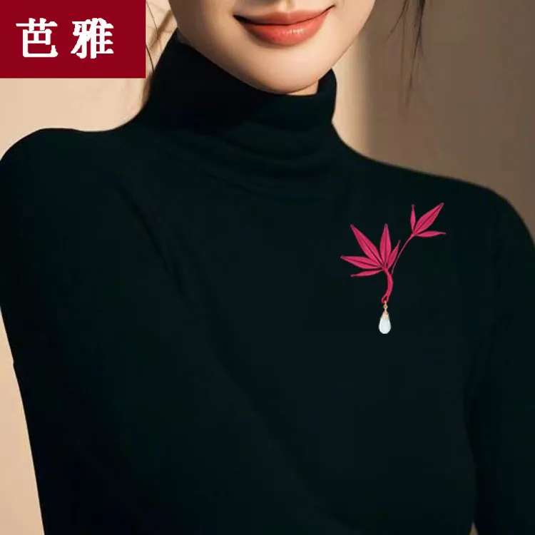 非金属布艺胸针 红枫叶非遗缠花复古国风胸花七夕气质别针配饰品