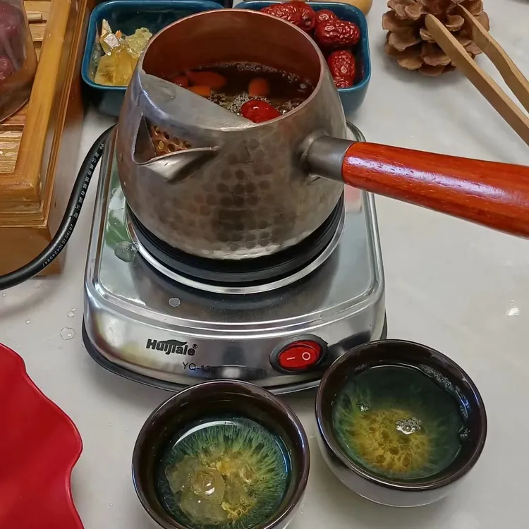 甘肃陕西天水陇南罐罐茶煮茶器煮茶炉500瓦炉纯铜大容量铜罐套装