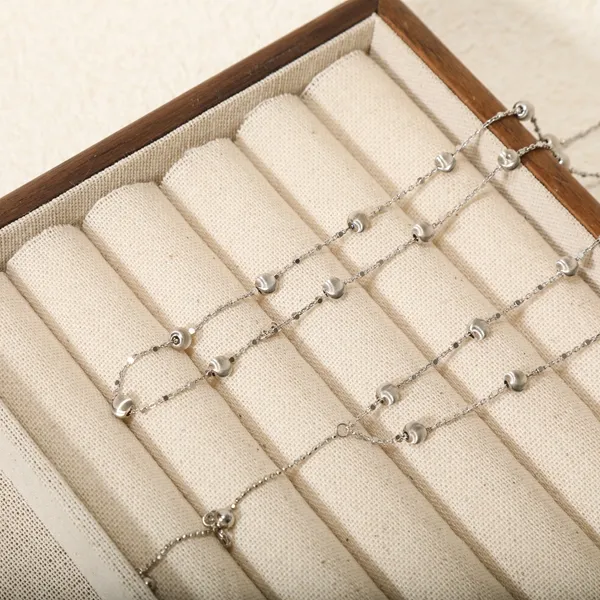 坠链均925银 梁雅帝新品【双层猫眼莲花珠珠】百搭时尚气质纯银项链