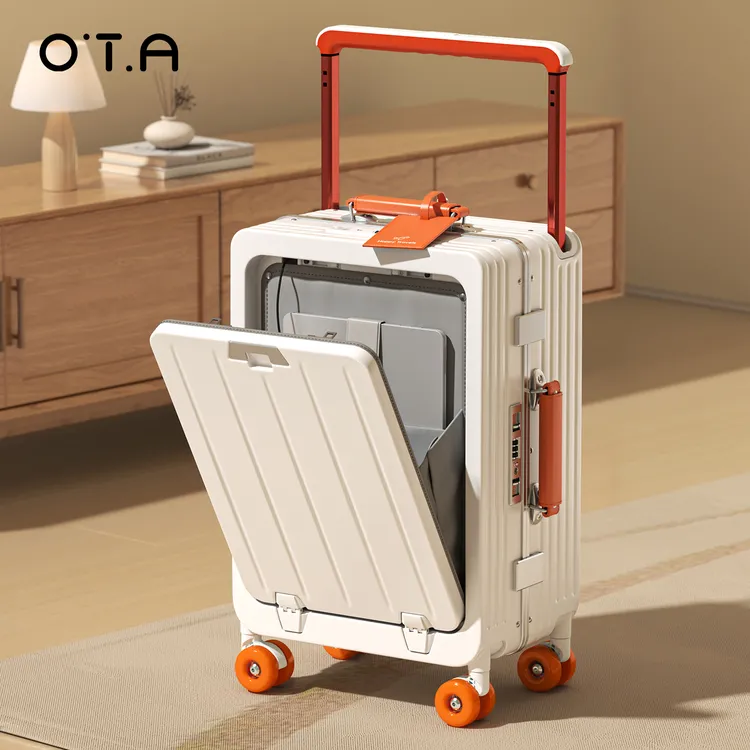 OTA多功能溜冰轮行李箱20寸登机箱宽拉杆箱大容量前宽拉杆行李箱