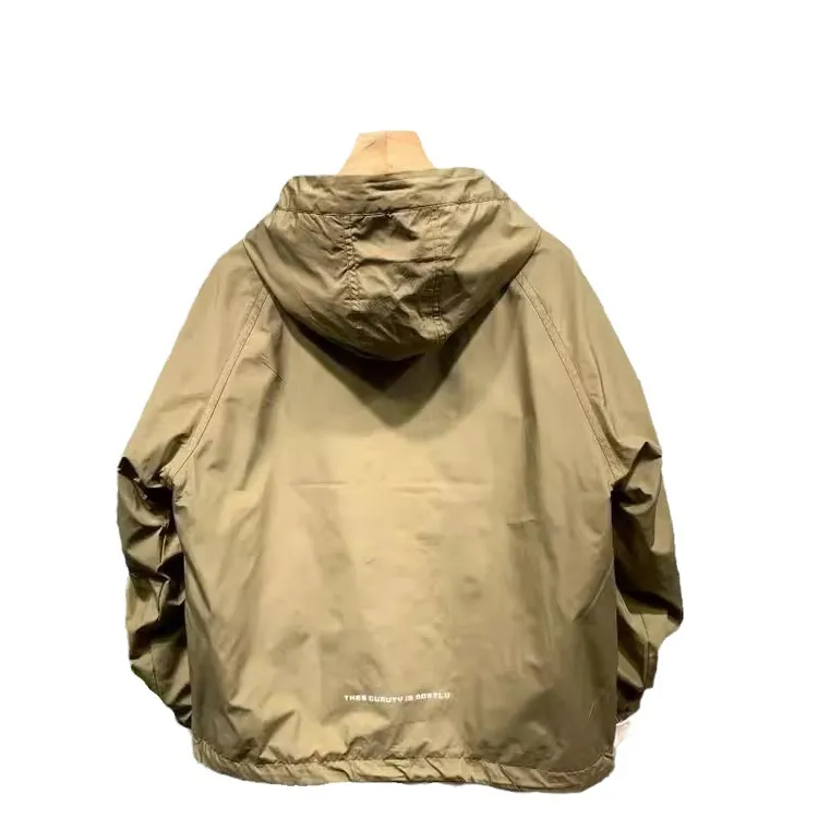 四季冲锋衣男士工装大兜连帽夹克拉链口袋套头上衣休闲宽松外套潮