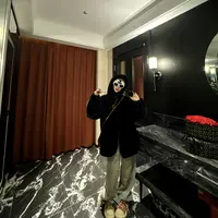 【奢享柔软】/winter中长款洋气连帽休闲保暖黑色宽松外套