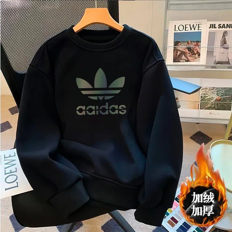 一折专区【奥莱正品】秋冬爆款男士圆领卫衣男女加绒加厚套头打底衫