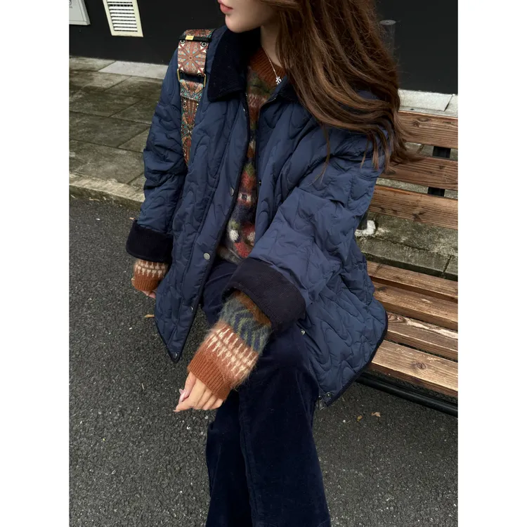 BOXUE“青罗”2025冬季新款90白鸭绒高级感羽绒服外套#250918YR5026