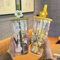 简约234吸管杯可爱水果学生简约