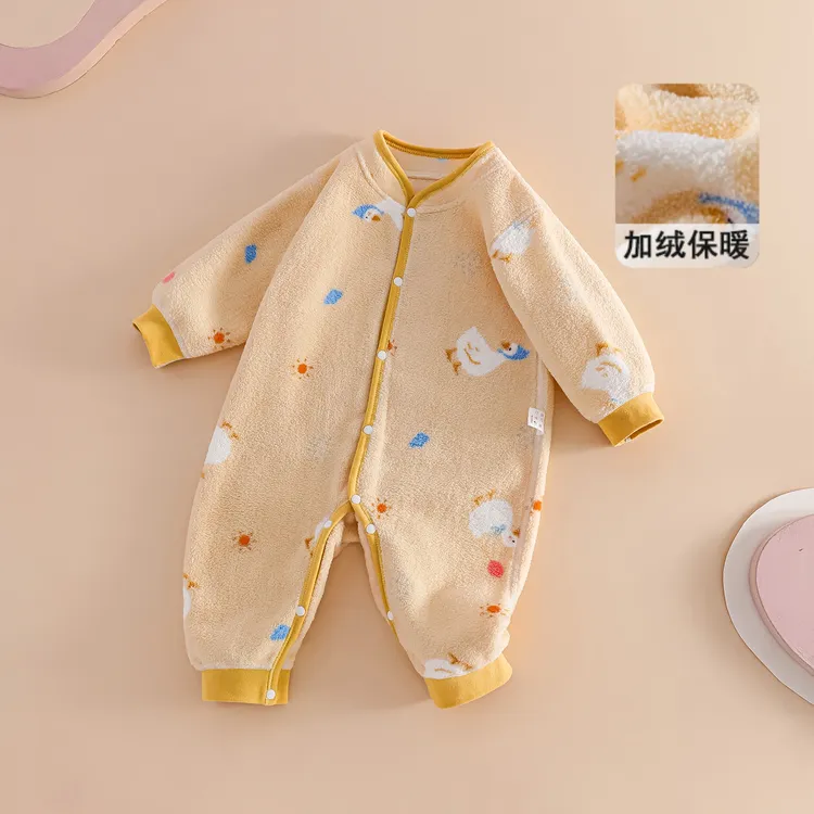 新生婴儿连体衣秋冬季长袖小月龄宝宝早秋衣服a类幼儿超萌外出服
