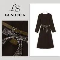 LA.Sheila 送腰带+丝巾 排扣连衣裙253-LYQ/0918-98141