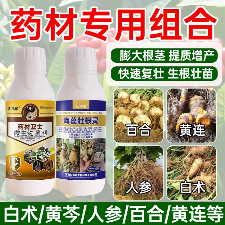 药材生根壮苗抗病高产套餐根腐白粉灰霉青枯黄叶叶斑锈斑病毒立枯