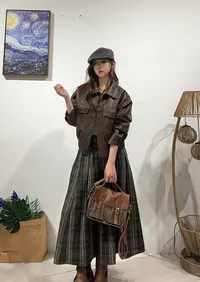 97区8809咖色朋克风春秋女士户外短款外套