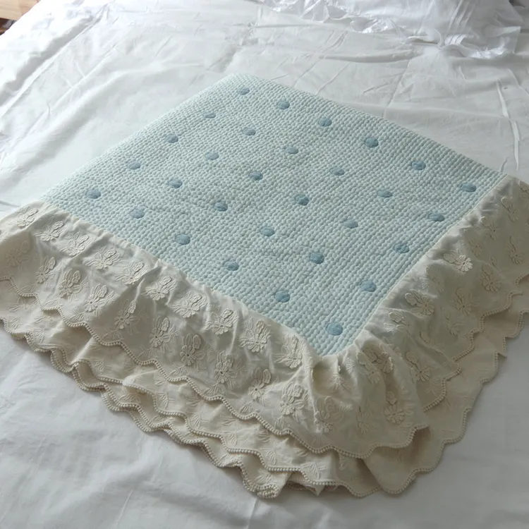 230*250cm韩式花边床盖全棉纱布韩系床上用品四季双人床盖