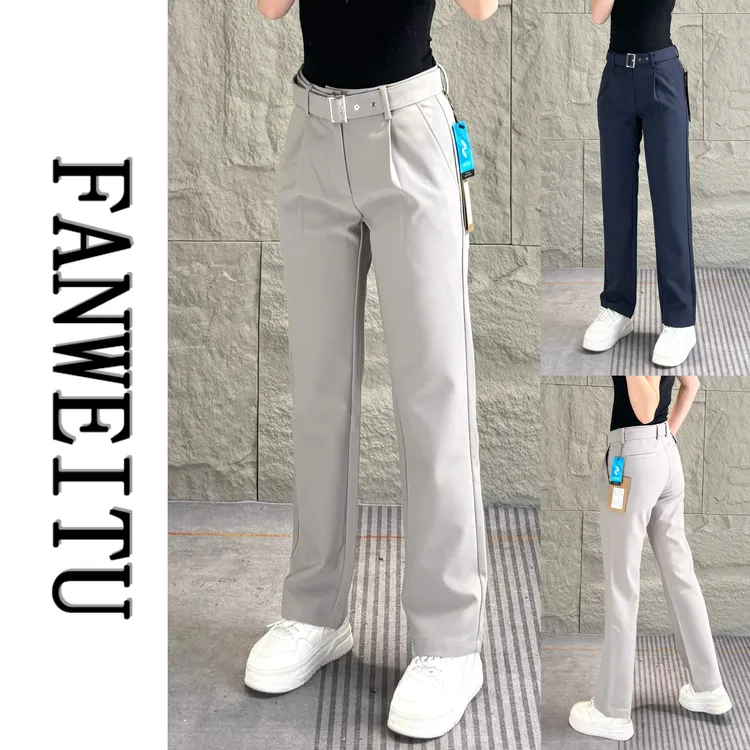 2025秋季新款男士高端商务休闲裤显瘦百搭腰带设计气质长裤6950