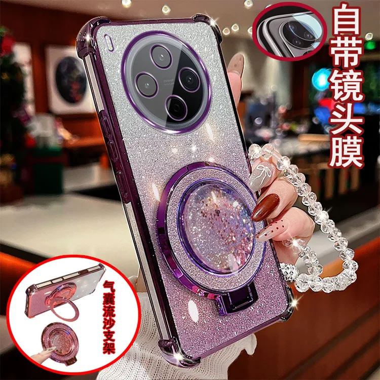 适用vivo y500pro手机壳V2516A流沙支架四角气囊防摔套镜头全包边