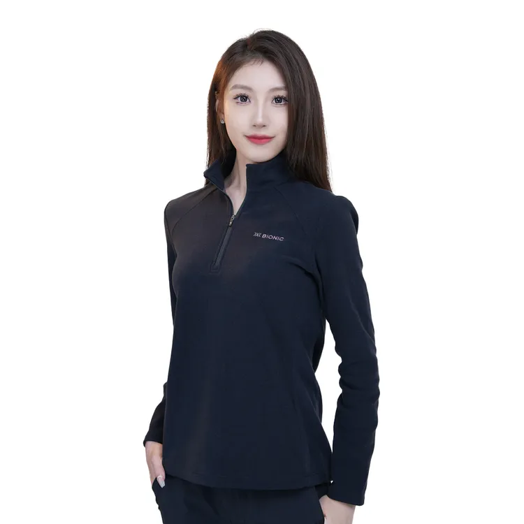 XBIONIC旷野半拉链抓绒衣卫衣打底衫长袖T恤加绒户外运动秋冬女款