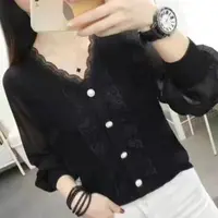  2025春季新款蕾丝衣t恤显瘦气质V领百搭打底衫时尚上衣女