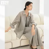 对白慵懒松弛感衬衫吊带裙套装裙女2025春季新款气质轻薄两件套