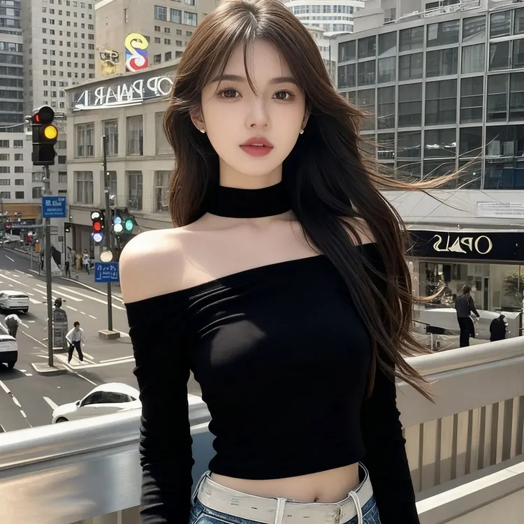 2025秋季新款一字肩长袖短款T恤纯欲风辣妹穿搭配脖圈设计感上衣