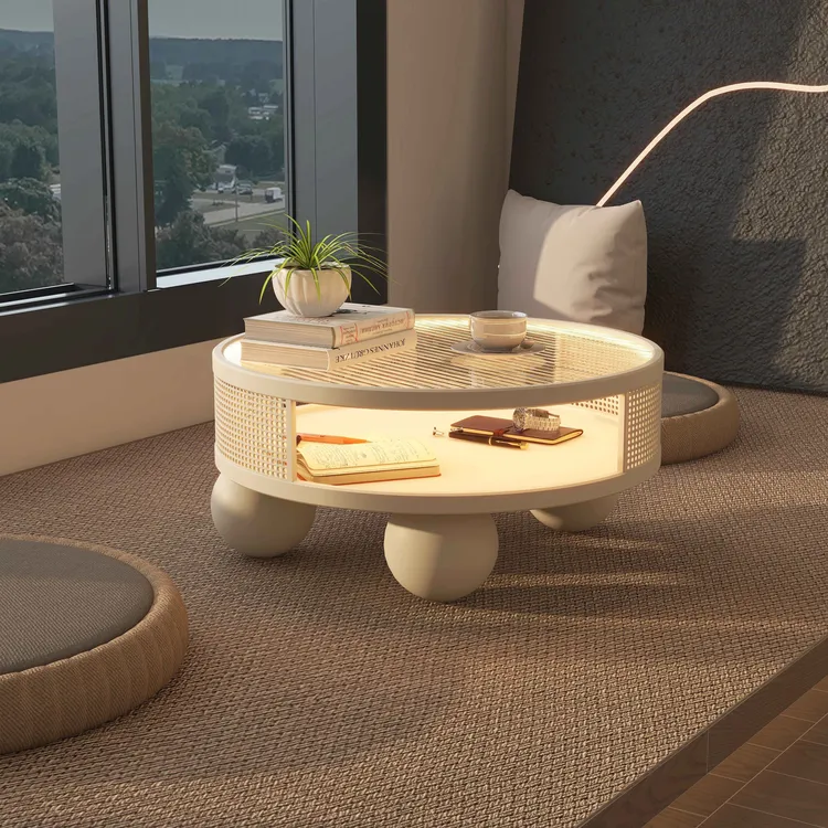 奶油风卧室飘窗小桌子榻榻米小茶几简约炕几家用炕桌窗台茶桌矮桌