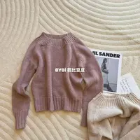 Barbie Siyu【星绒】2611冬季韩版亮片混纺毛衣圆领保暖上衣百搭