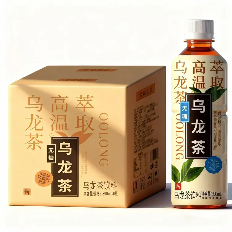 君临良品无糖乌龙茶饮料0糖0脂0卡390ml*6瓶整箱纯茶饮料茶香浓郁