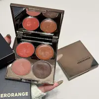 HERORANGE柔光映彩四色腮红盘早八通勤一盘搞定自然裸妆哑光显色