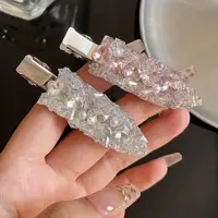 精致水晶无痕发夹女2025新款高级感前额侧边刘海碎发发卡发饰头饰