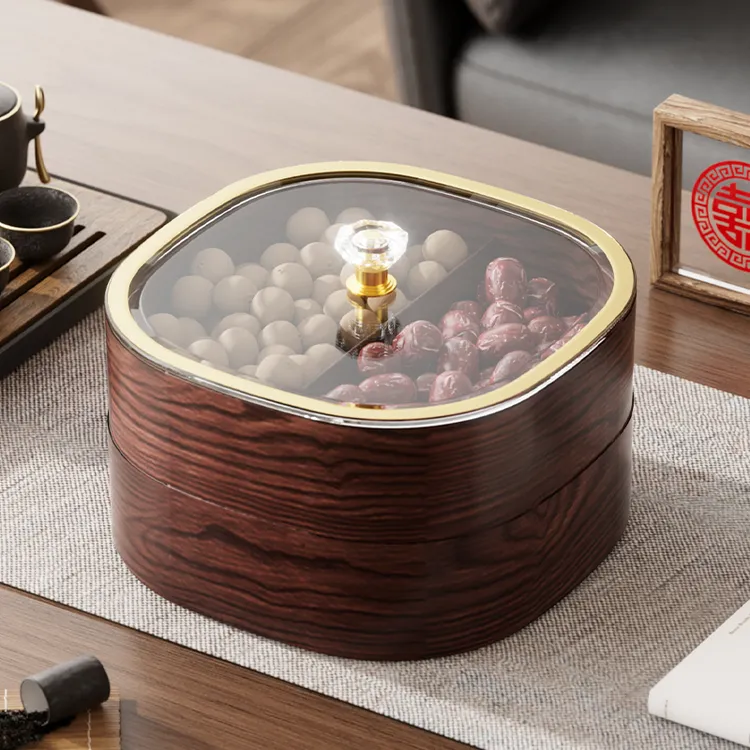 过年果盘家用客厅茶几水果盘糖果盒果篮零食摆盘收纳盒喜庆年货节