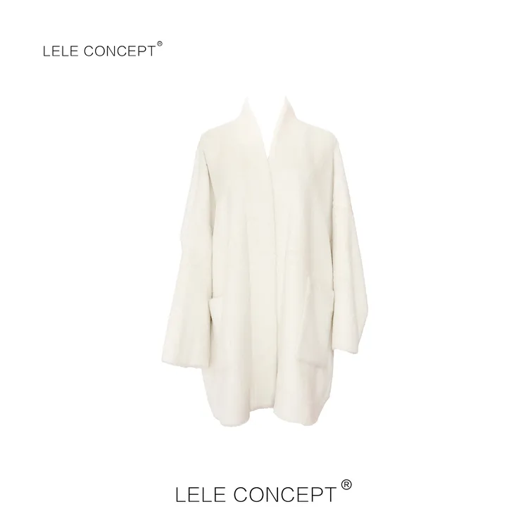 LELE CONCEPT丨【驼柔轻氅】静奢落肩中款双兜大衣D0130