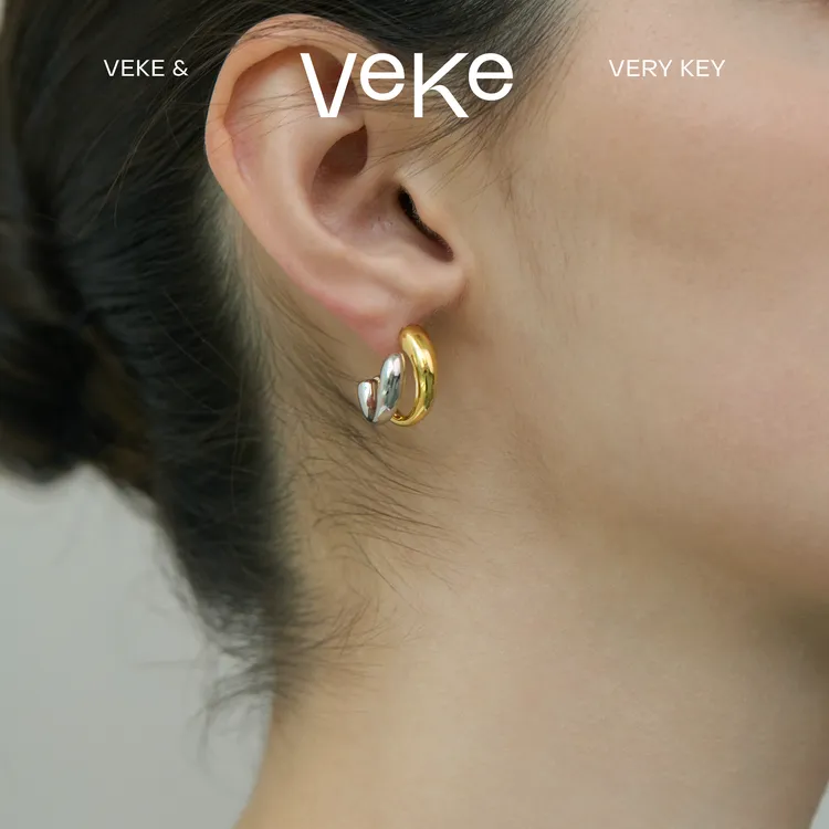 VEKE 925银耳饰 「溪光」耳饰轻奢高级感复古气质显脸瘦银耳钉