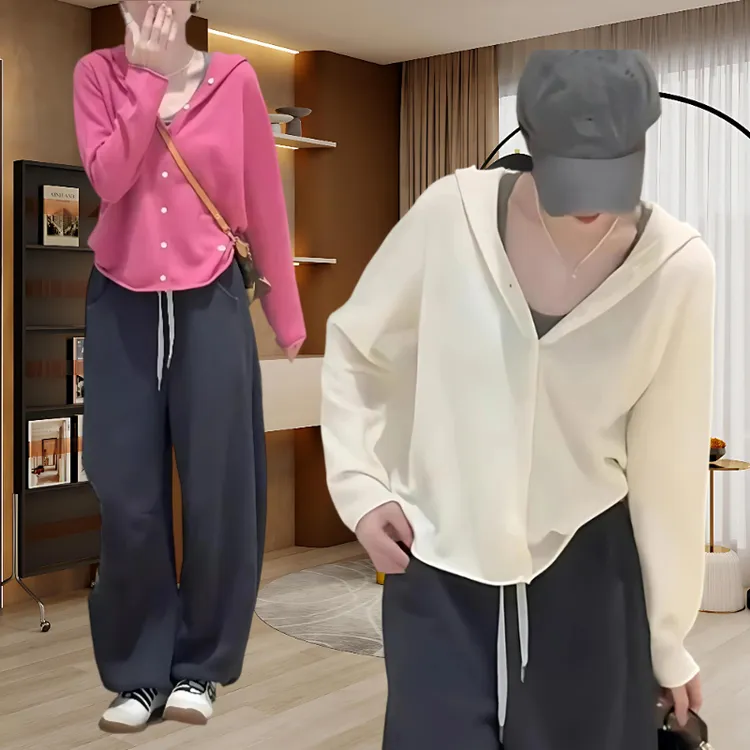 秋季套装网红时尚炸街新款女装洋气简约百搭毛衣上衣阔腿裤两件套